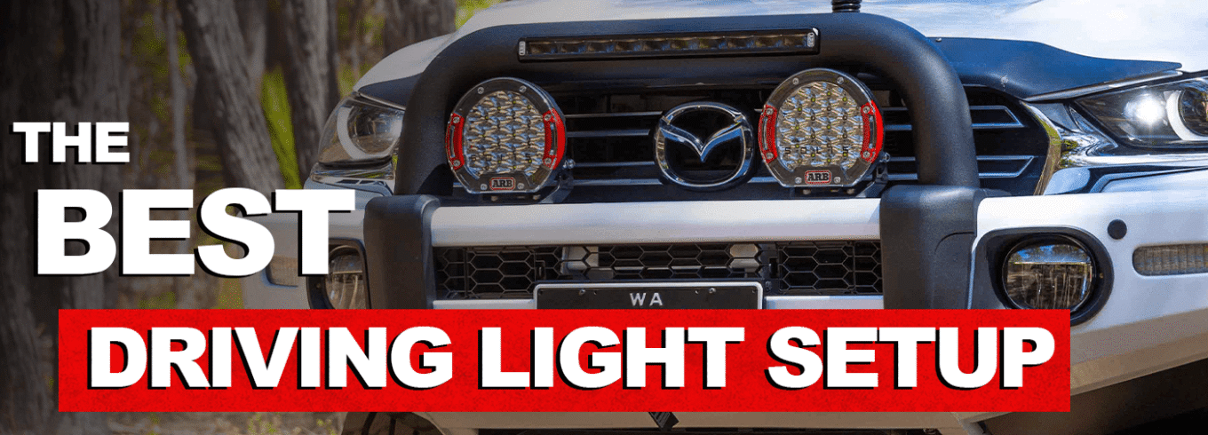 4WD fitted with ARB driving lights and bull bar for rural WA roads