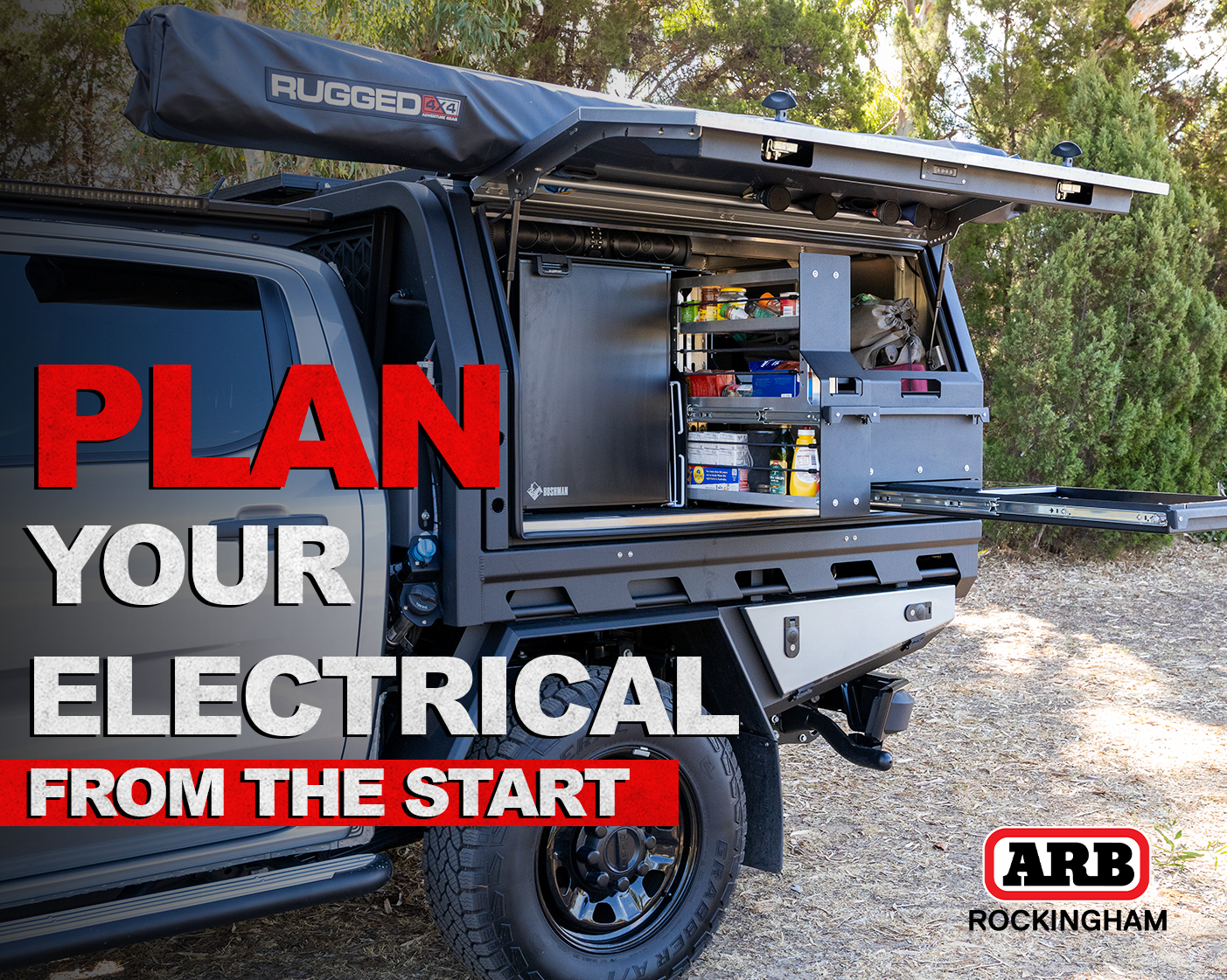 MITS Alloy tray and canopy with a professionally installed electrical setup