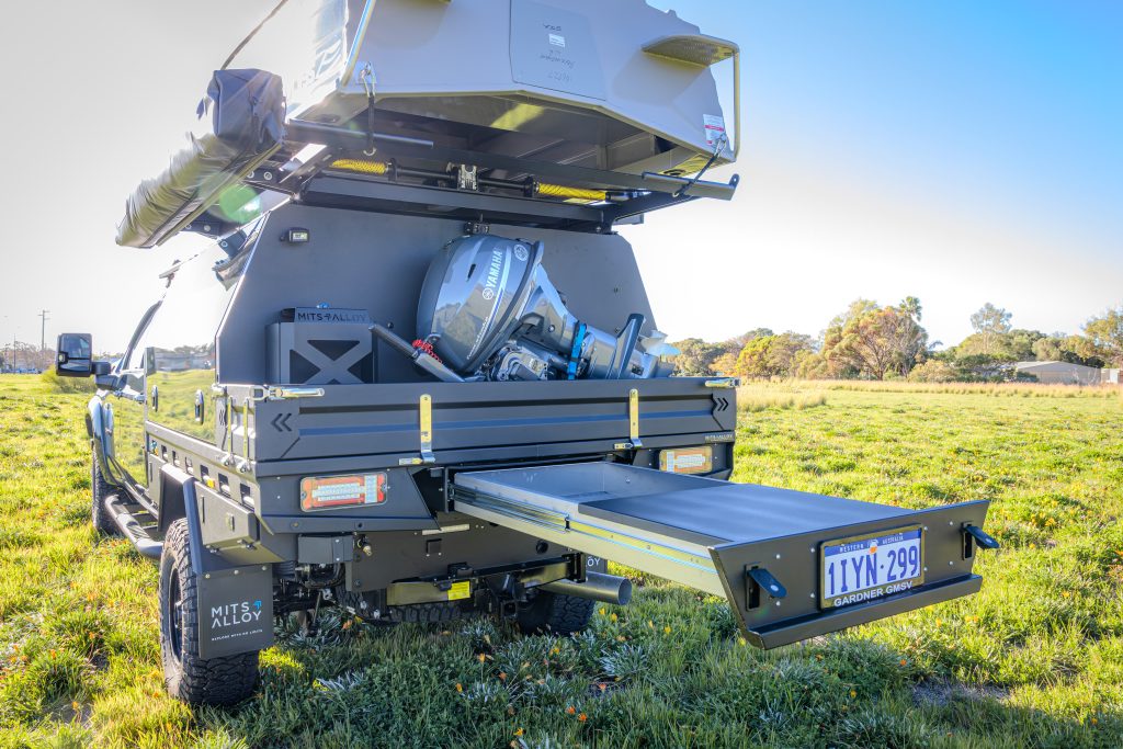 Chevrolet Silverado 2500 touring build featuring a MITS Alloy tray and canopy, Redarc electrical system, Bushranger accessories and premium touring upgrades by ARB Rockingham.