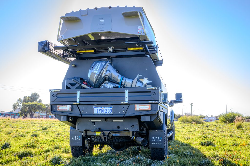 Chevrolet Silverado 2500 touring build featuring a MITS Alloy tray and canopy, Redarc electrical system, Bushranger accessories and premium touring upgrades by ARB Rockingham.