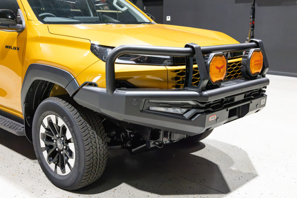 ARB Summit MKII bull bar and Bushranger Nighthawk ADV driving lights fitted to an N90 Toyota HiLux