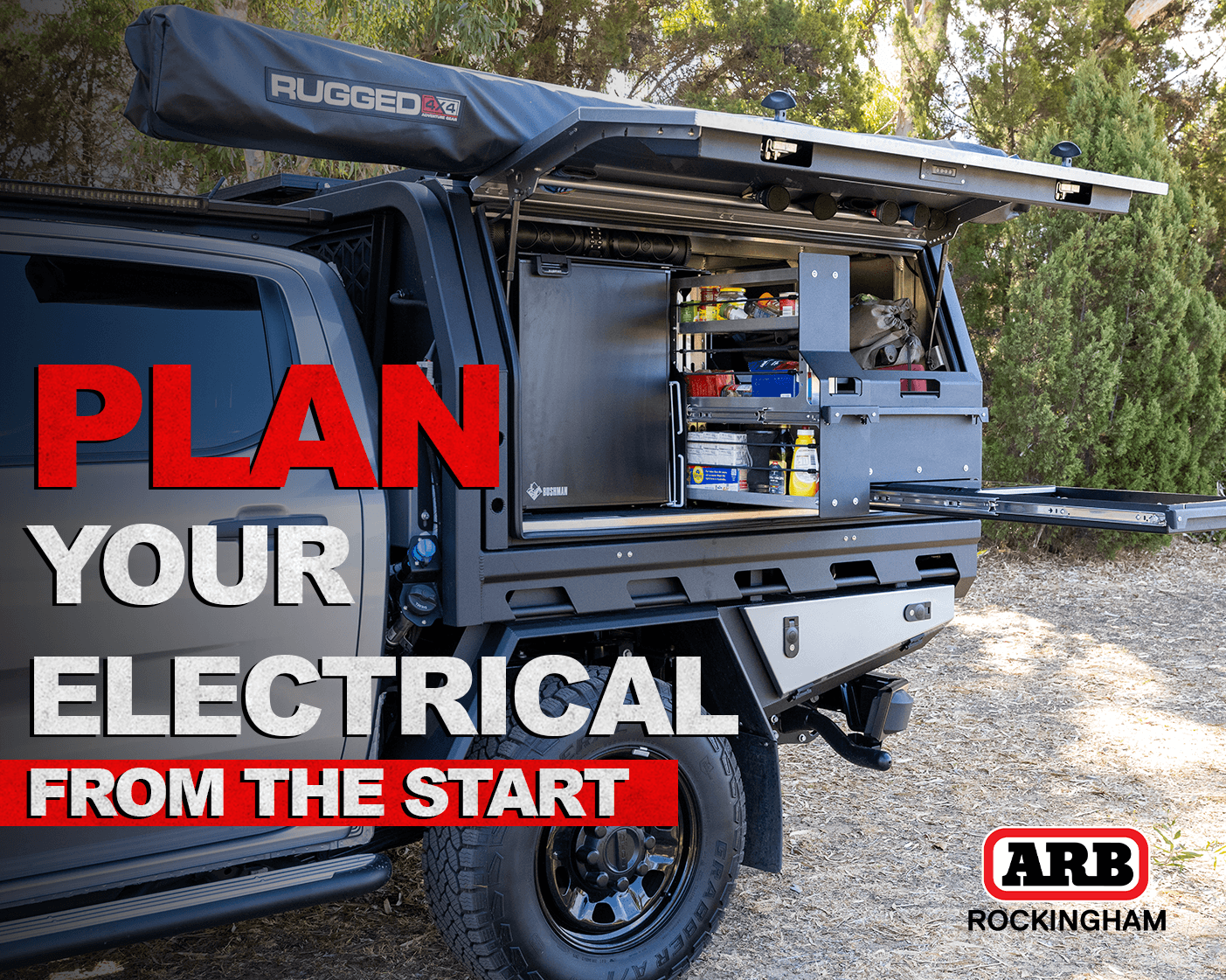 MITS Alloy tray and canopy with a professionally installed electrical setup