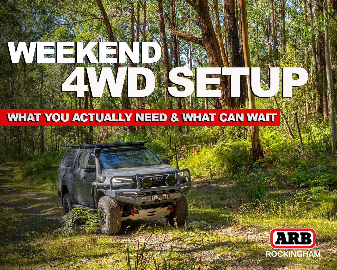 4WD set up for a weekend camping trip in Western Australia