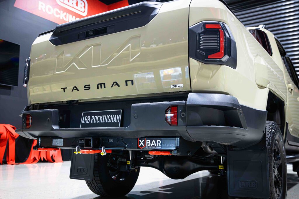 Kia Tasman fitted with a Hayman Reese X-Bar as part of an ARB Rockingham build
