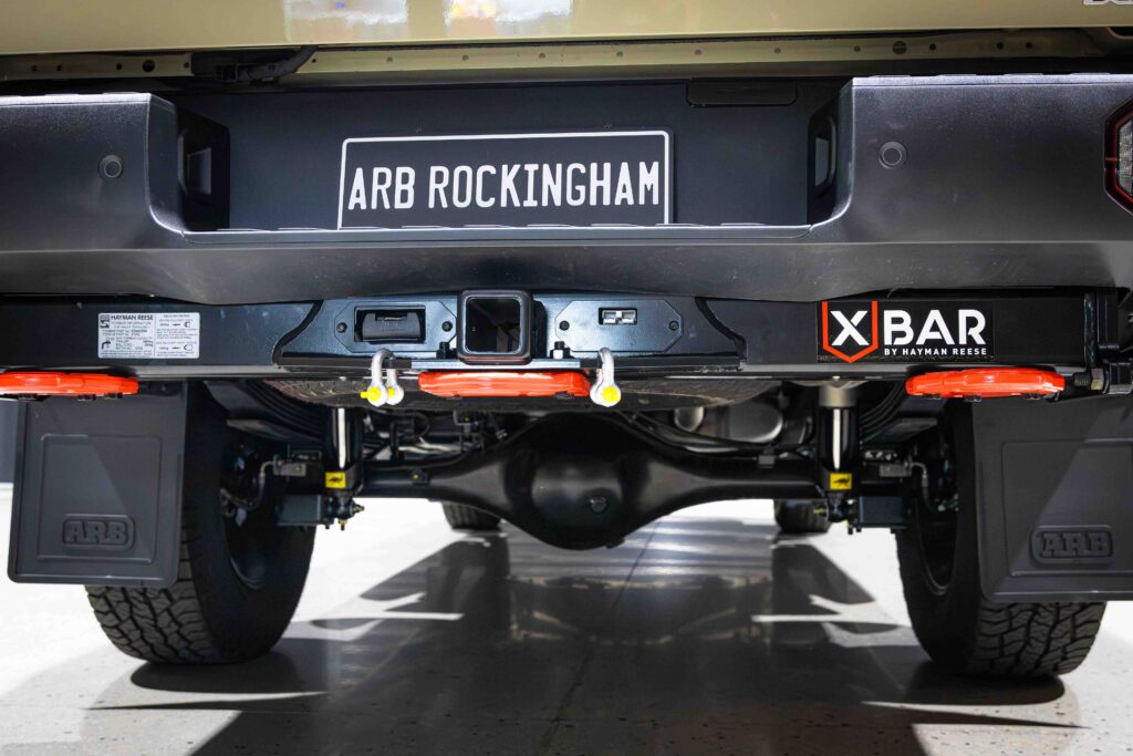 Kia Tasman fitted with a Hayman Reese X-Bar as part of an ARB Rockingham build