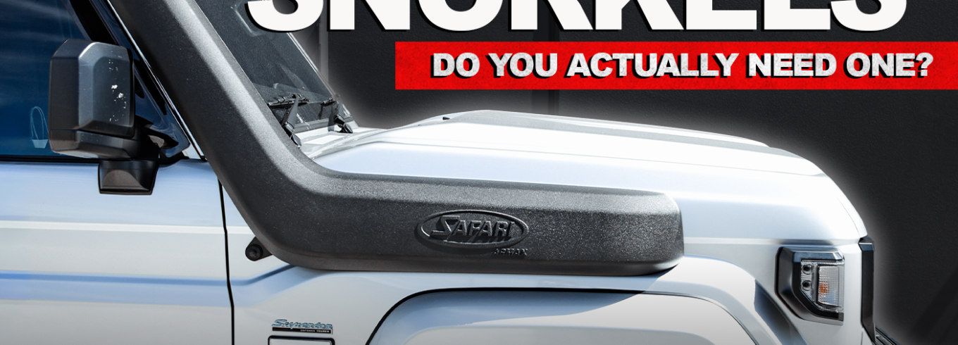 Close-up of a 4WD snorkel fitted for dusty roads, touring and off road driving