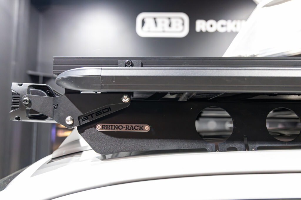 Rhino-Rack roof platform with touring accessories fitted to Neal’s Chevrolet Silverado 2500