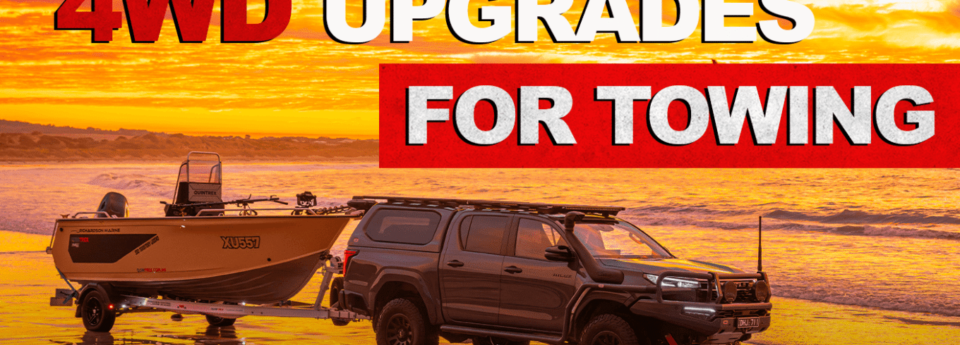 4WD towing a caravan with accessories for safer and more practical caravan towing